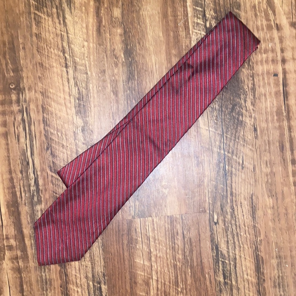 Merona Red & Black Striped Tie